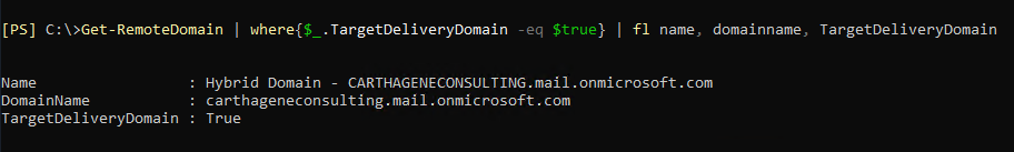 a remote domain with TargetDeliveryDomain is a "RemoteRoutingDomain"