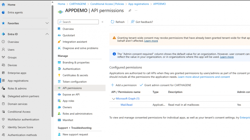 Sample APP with only application permissions