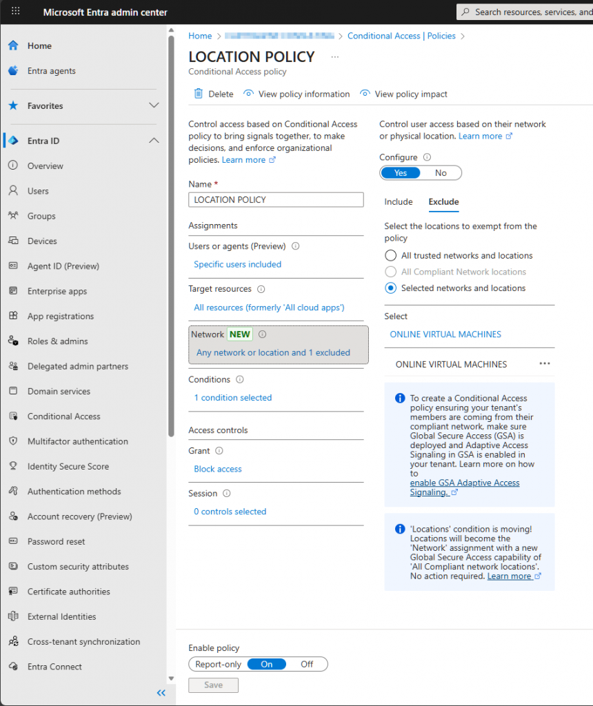 Condirional Access Policy