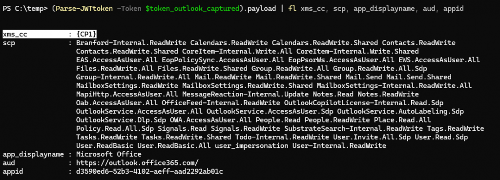Analyze Access token with CAE