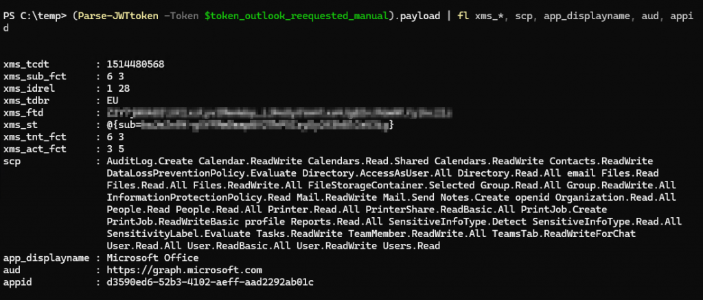 Analyze access token without CAE