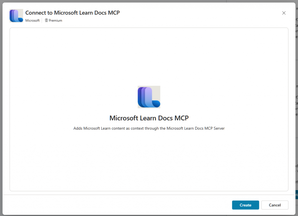 Copilot studio new agent - Configure connection
