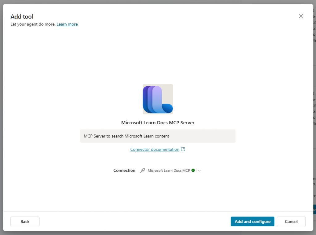 Copilot studio new agent - Validate and create