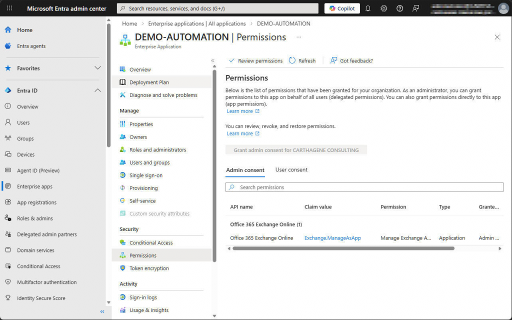 Entra - Check permission