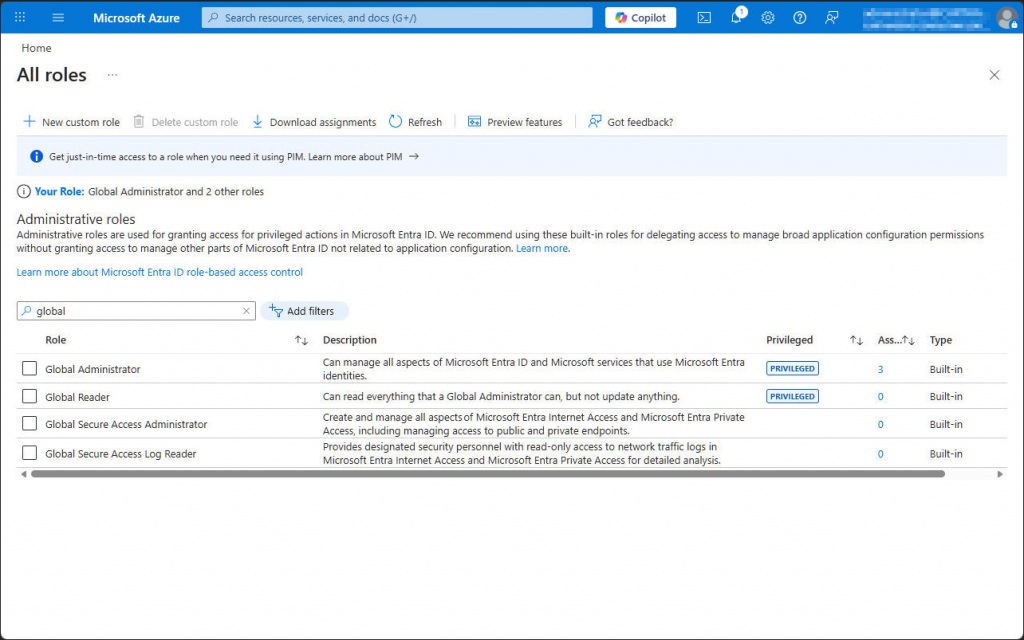 Entra - Assign admin role to managed identity