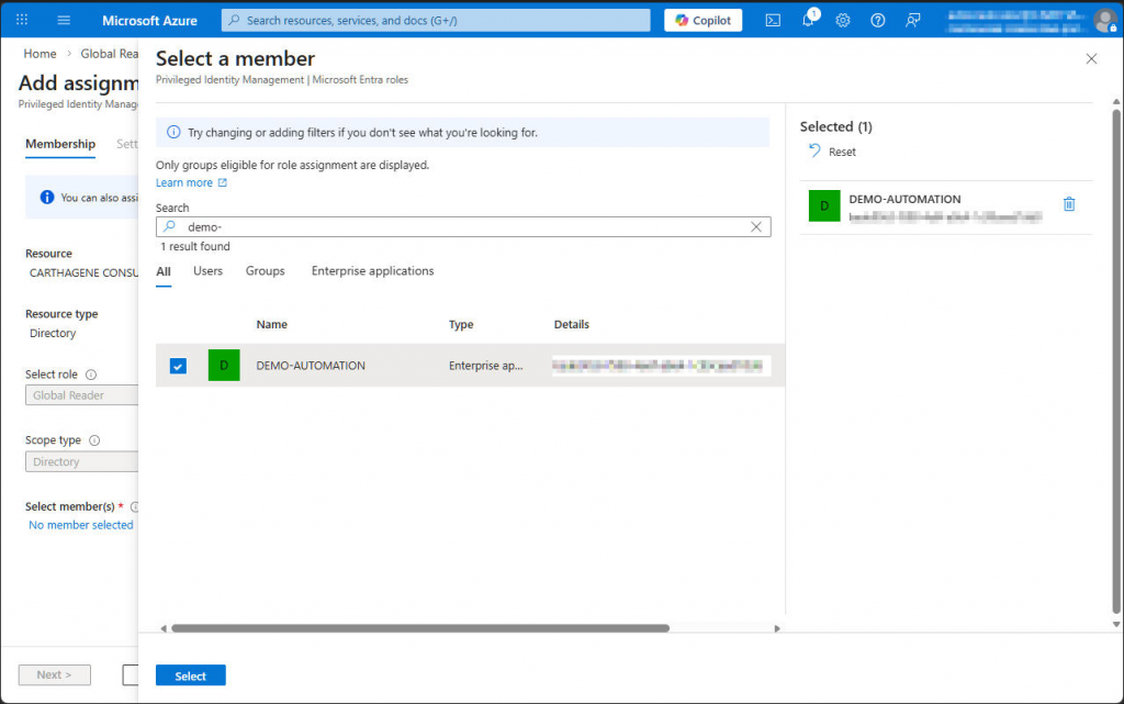 Entra - Assign admin role to managed identity