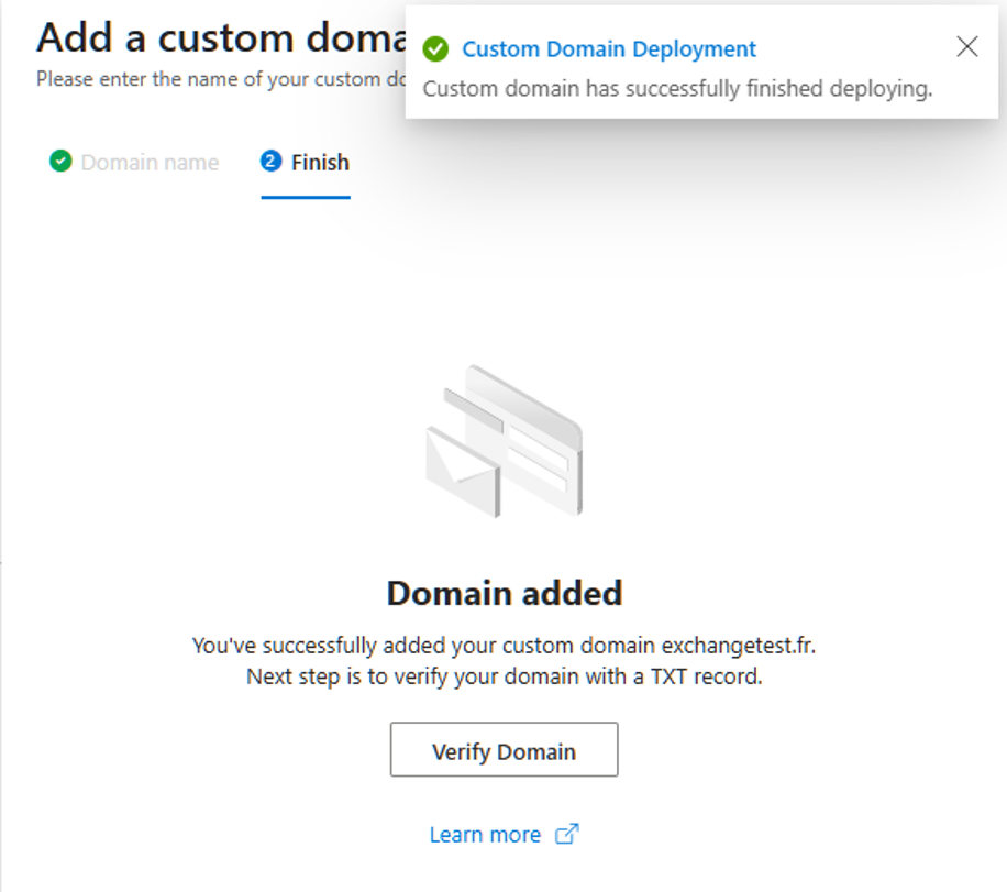 Add custom domain