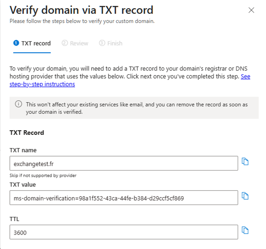 Verify custom domain