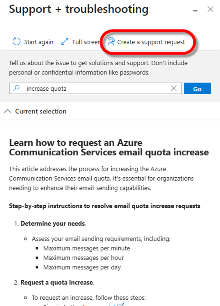 Increase quota limits